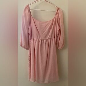 Every Day Pink Puff Sleeve Mini Sundress